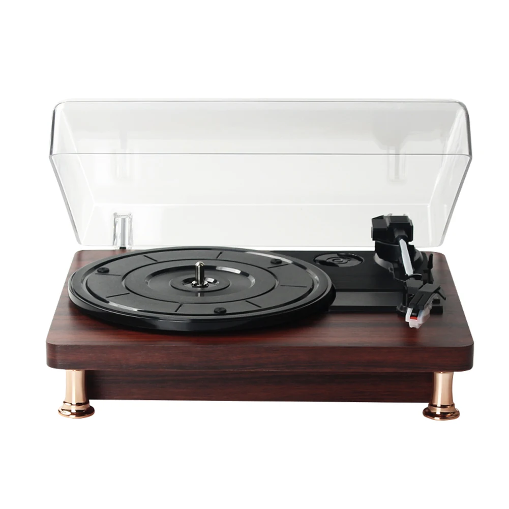 Retro gramofony gramofon Bluetooth dla płyta winylowa s, 3-biegowa gramofon płyta winylowa z 2 głośniki Stereo hi-fi RVA Out,EU