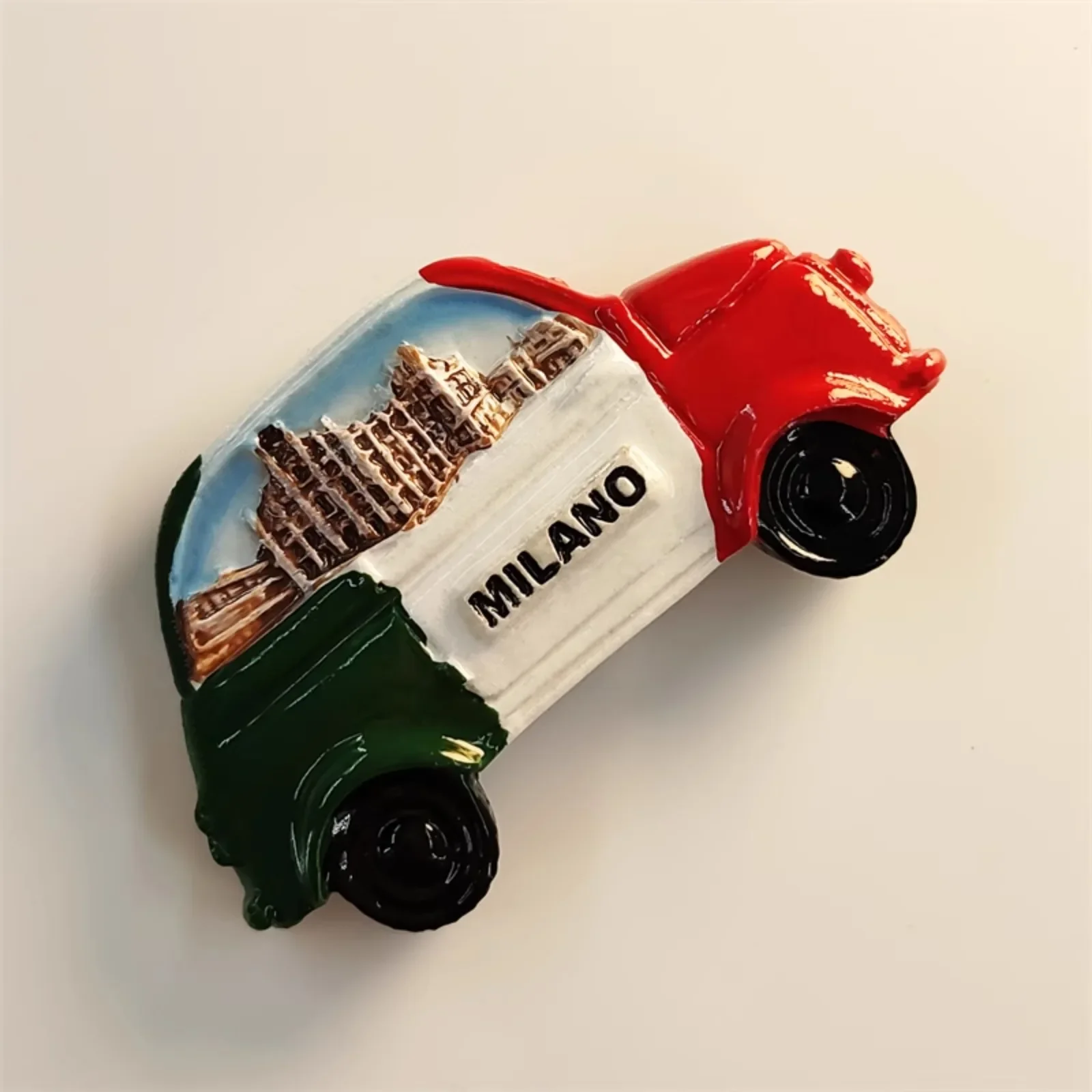 Milan Landmark Taxi Refrigerator Magnet Home Decor Fridge Sticker Italy Souvenir Gifts Collection