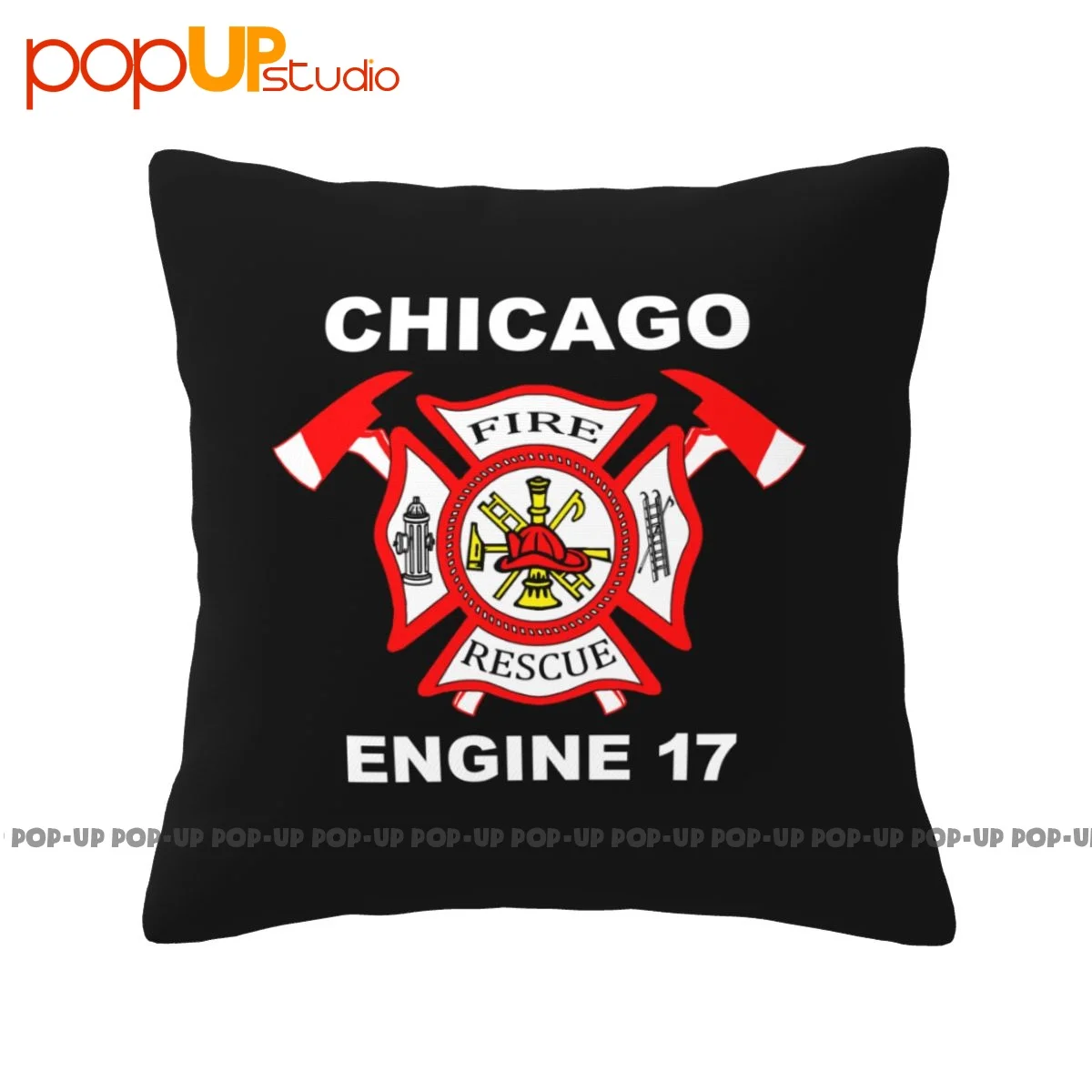 Soft Chicago Firefighter Fire Department P-335 Pillowcase Throw Pillow Cover For Sofa Home Decor Cushion Cover