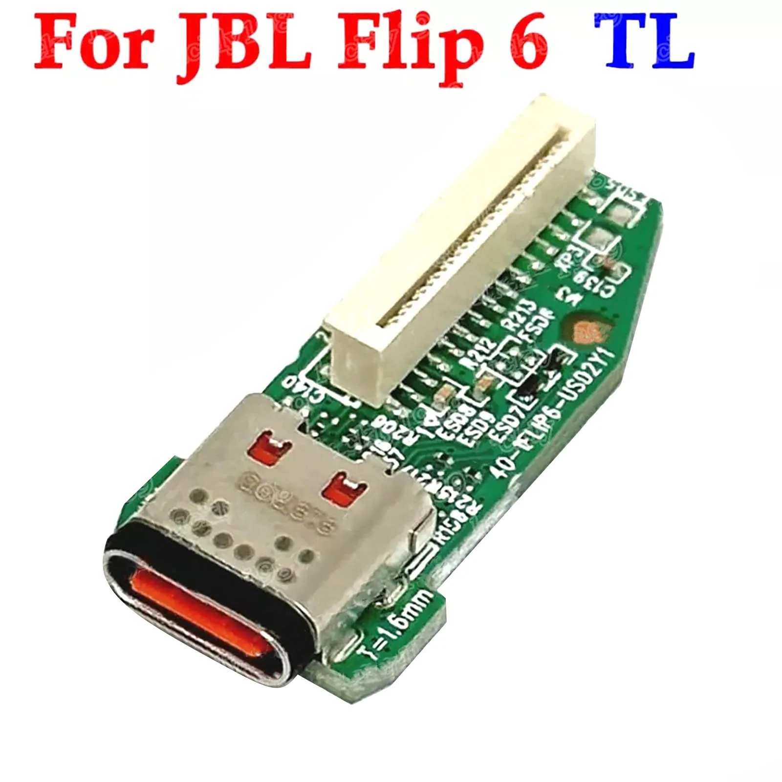 Piezas de repuesto para altavoz JBL, puerto de carga USB, accesorios para Altavoz Bluetooth JBL Flip 6 TL, 1 ud.