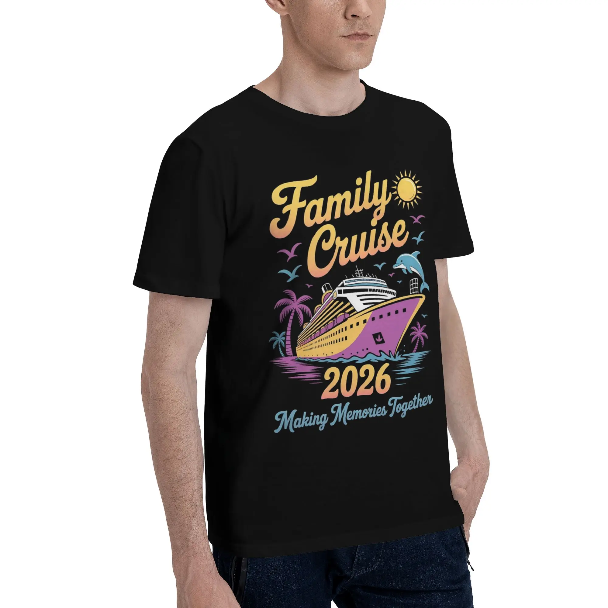Men Women Family Cruise 2026  T Shirt Pure Cotton Fashion Tee Shirts Making Memories Together Clothing Outfits