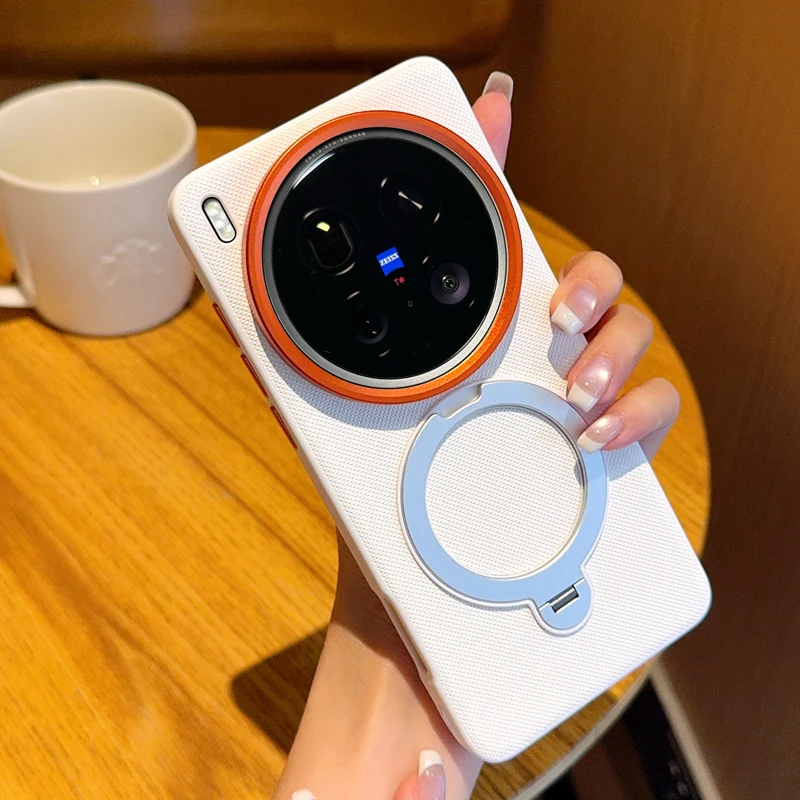 

For VIVO X200 Ultra Case Hard With Ring Magnetic Wireless charging Protect Back Cover Case For VIVO X200 Pro Mini X200S Shell