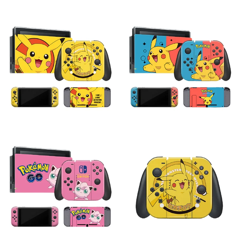 Pokemon Pikachu Nintendo Switch Handle Case Ultra-thin PC Hard Creative Stickers for Nintendo Switch Game Console Accessories