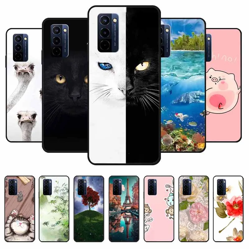 Чехол для Wiko 10, 6,75 дюйма, с изображением милых животных, черный, силиконовый, мягкий, из ТПУ, противоударный, для Wiko 10, задняя крышка, защитный чехол.