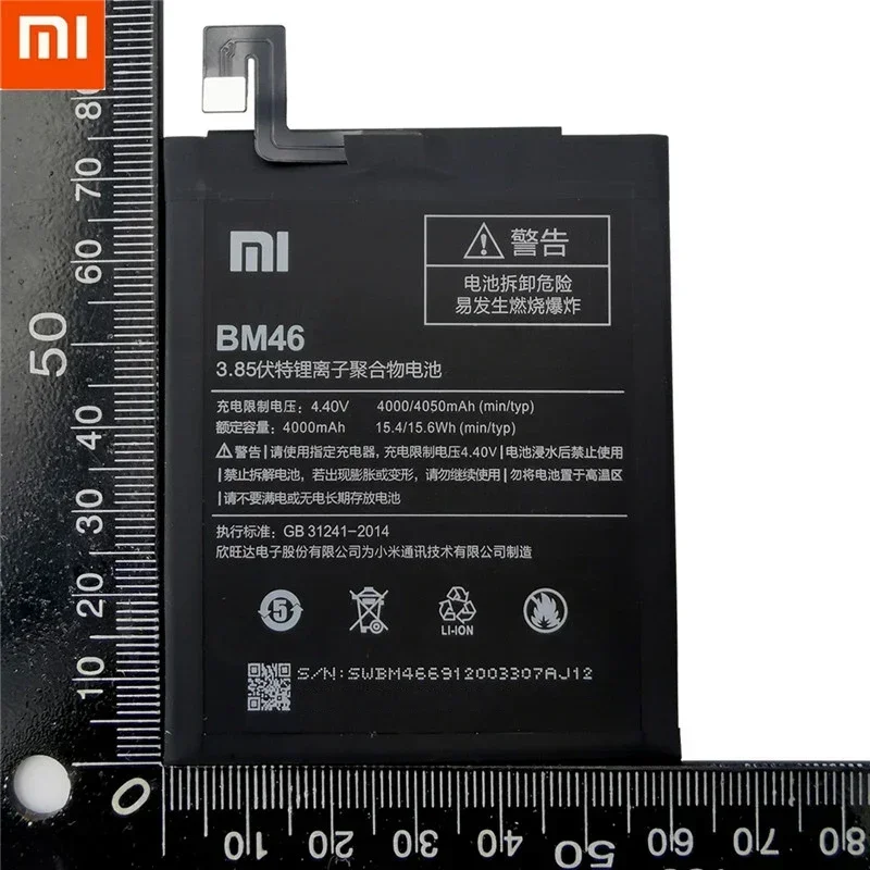 BM46 Real 4050mAh Bateria para Xiaomi Redmi Note 3 Pro, 100% Original, transporte rápido, transporte rápido, anos de alta qualidade