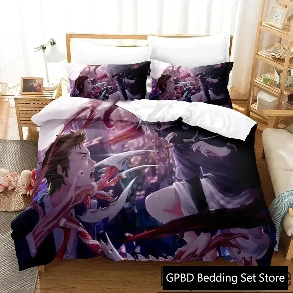 

Luxury New 3D Print Anime Parasyte Bedding Set Duvet Cover Bed Set Quilt Cover Pillowcase king Queen Size Boys Adult Bedding Set