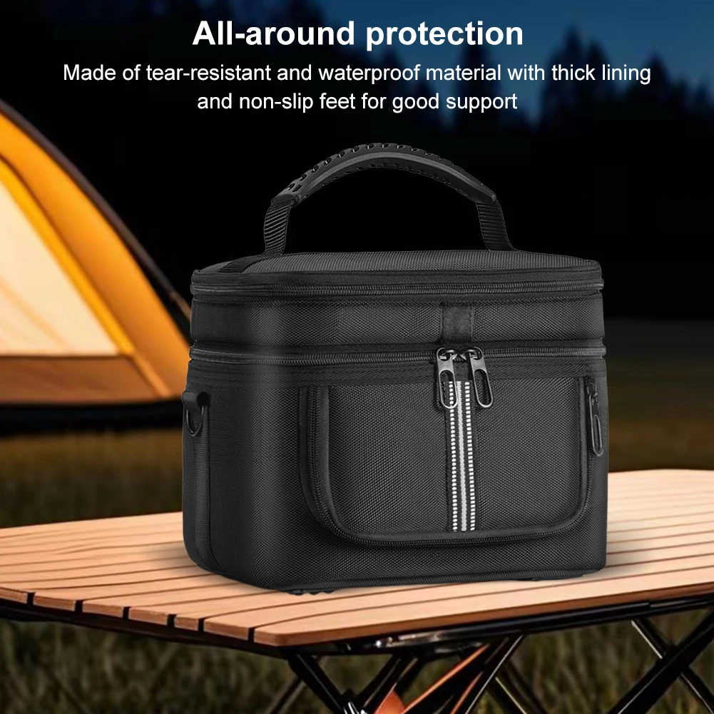 Carrying Case for Ef Ecoflow River 2 Portable Power Station Bag Protective Case Waterproof Dustproof Anti-drop Multiple Pockets