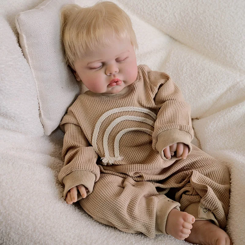 

19-дюймовая тканевая силиконовая виниловая кукла реборн для новорожденных, размер куклы 3D-кожа, многослойный подарок высокого качества