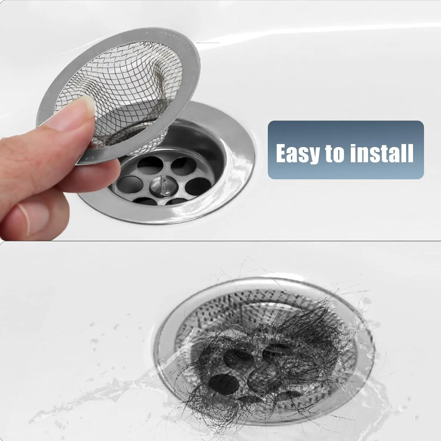 Kitchen Sink Stainless Steel Filter Sewer Mesh Strainers Bathroom Sink Floor Drain Hair Waste Filter Drain Basket Hole Filter