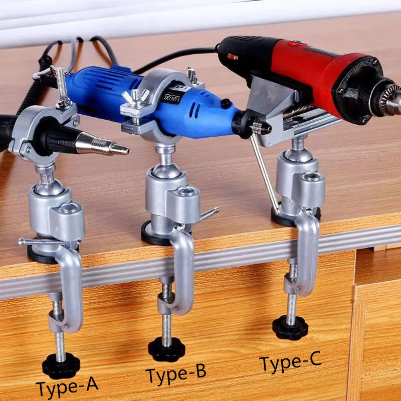 Universal 360 Degree Rotating Fixed Bracket For Electric Mill Grinder Drill Aluminum Alloy Table Vice Rack Power Tool Accessorie
