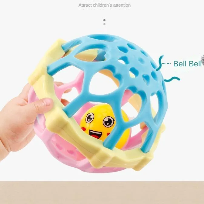 Boilable teether rattles baby toys baby hand rattles newborn toddler can bite rattle soothing toys