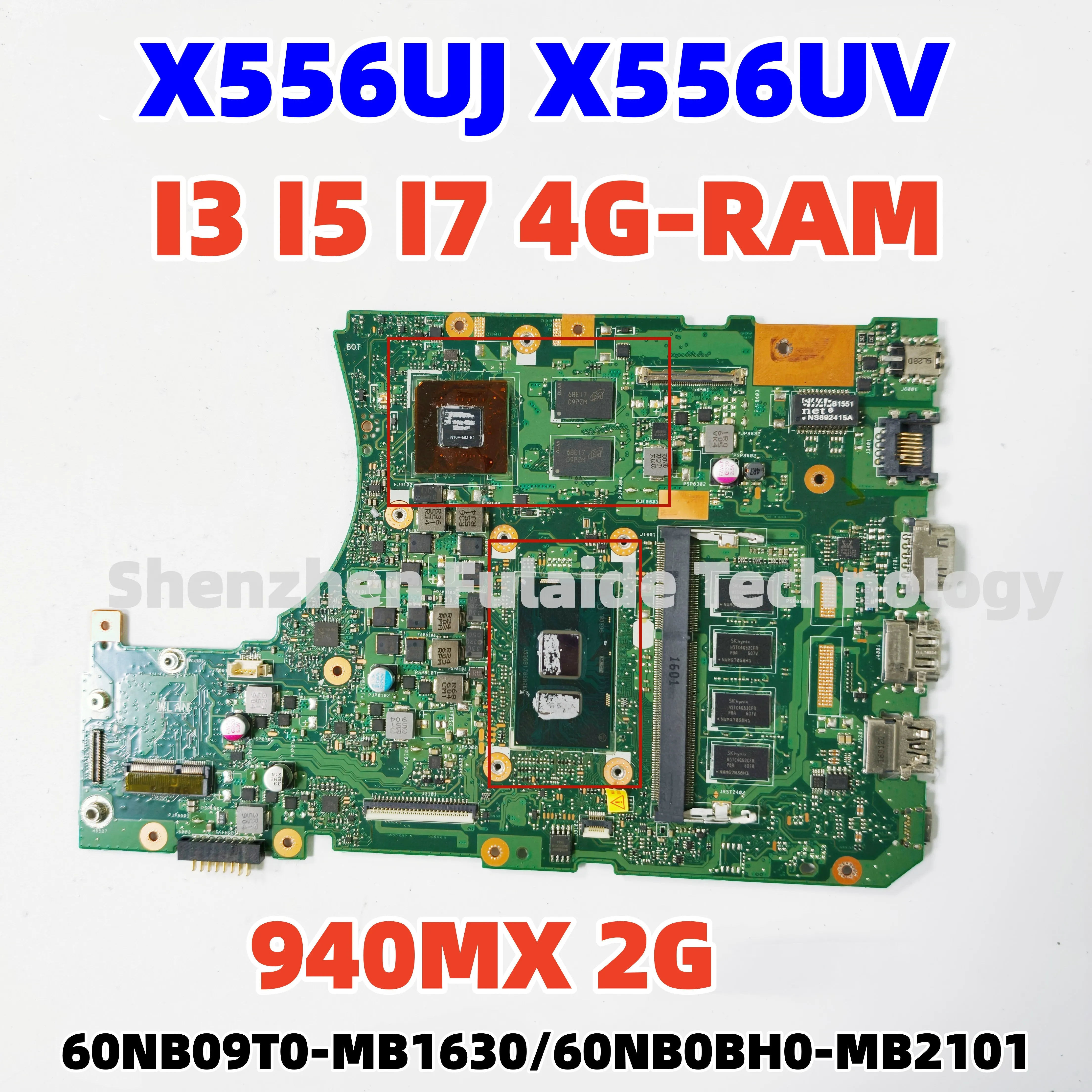 X556UJ X556UA para portátiles ASUS X556UV X556UJ X556UQ X556URK VM591U X556UF FL5900U X556U X556UQK con procesadores I3 I5 I7 y tarjeta gráfica 940MX de 2G RAM-4G