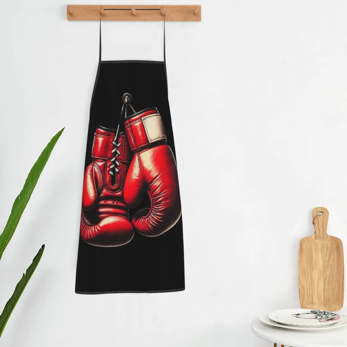 Delantal de cocina Twin Tiger Sak Yant Tattoo Thailand Muay Thai para chef, cocina, limpieza, para mujeres y hombres