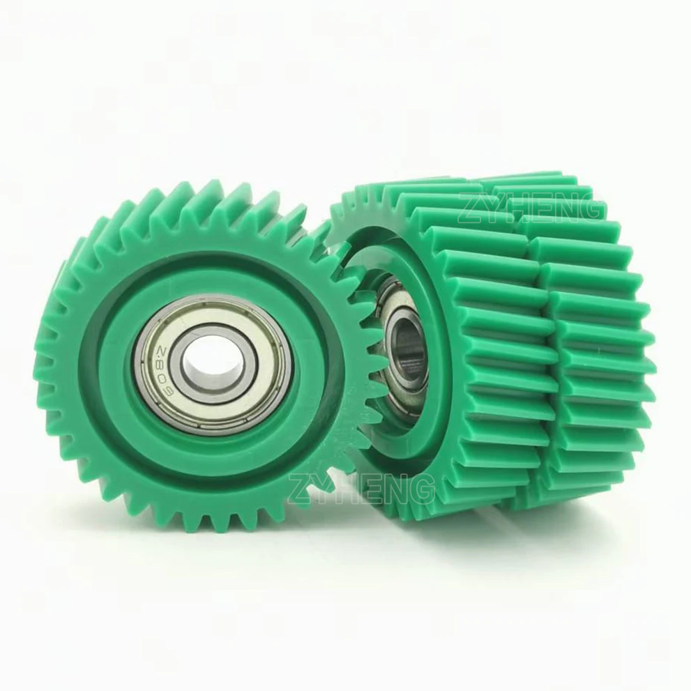 47,1 x 13 mm schräges Planetengetriebe, 35 Zähne, Schrägverzahnung mit 608z-Lagern, Nylon-Getriebe für E-Bike-Nabenmotorteile – Detail 6