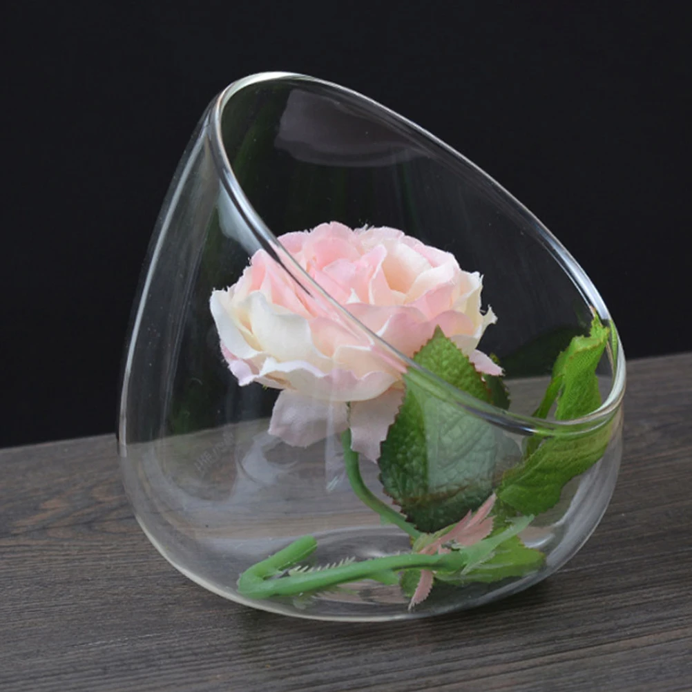 

Slant Cut Ecological Bottle Micro Landscape Glass Jar Desktop Plant Terrarium Succulent Vase Home Decor DIY Moss Crafts