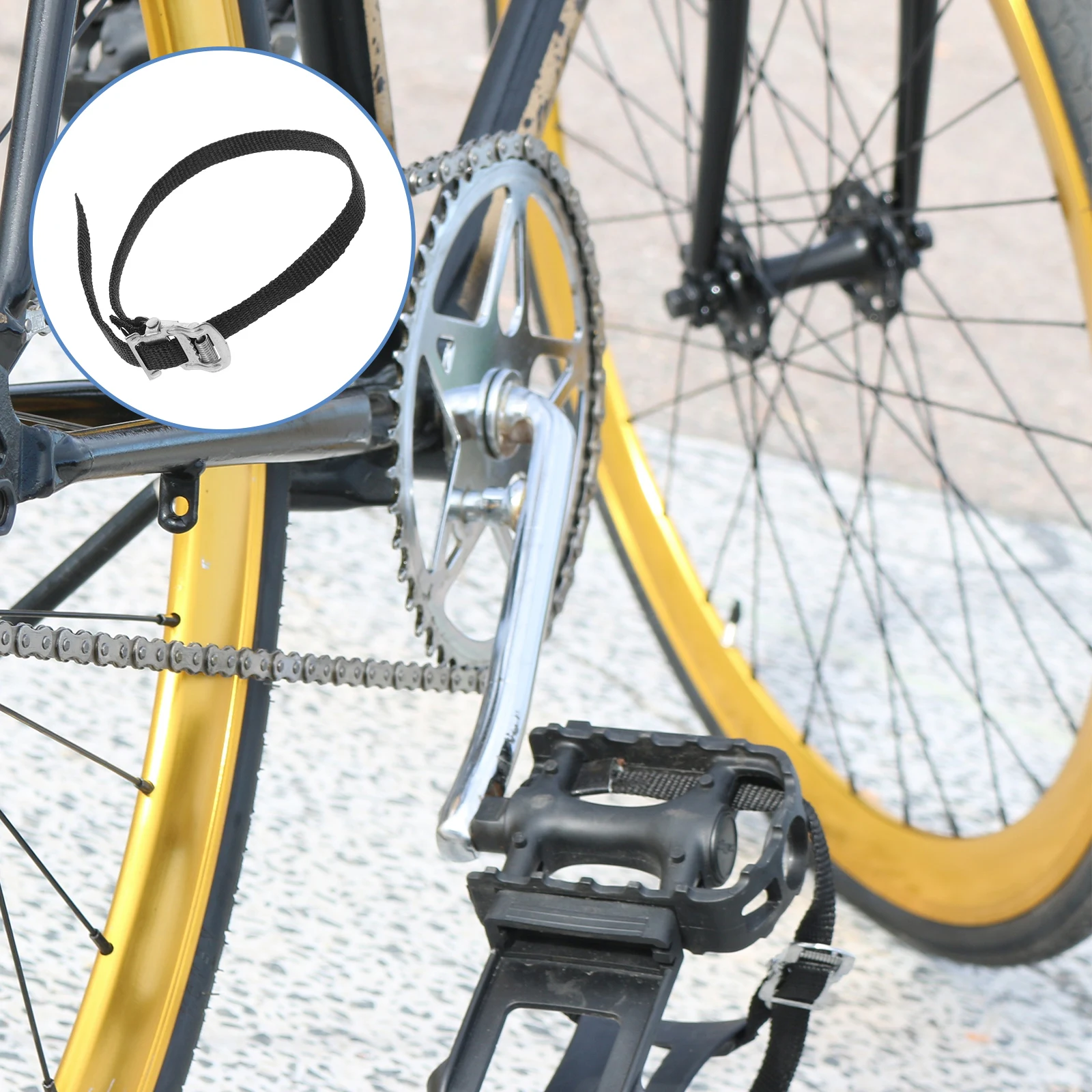 

5pcs Adjustable Cycling Pedal Straps Exercise Bike Accessories Universal Footrest Belts Replacement For Fitness Equipment