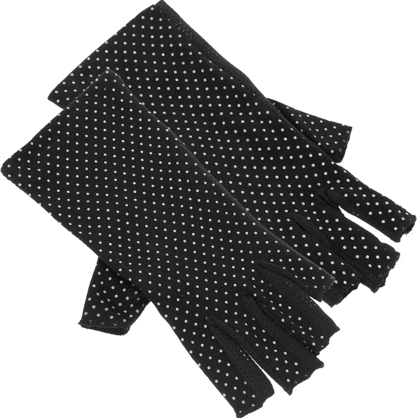 

1Pair Uv Protection Gloves for Women Breathable Half Finger Gloves Sunblock Lightweight Workout Mitten for Riding Cycling