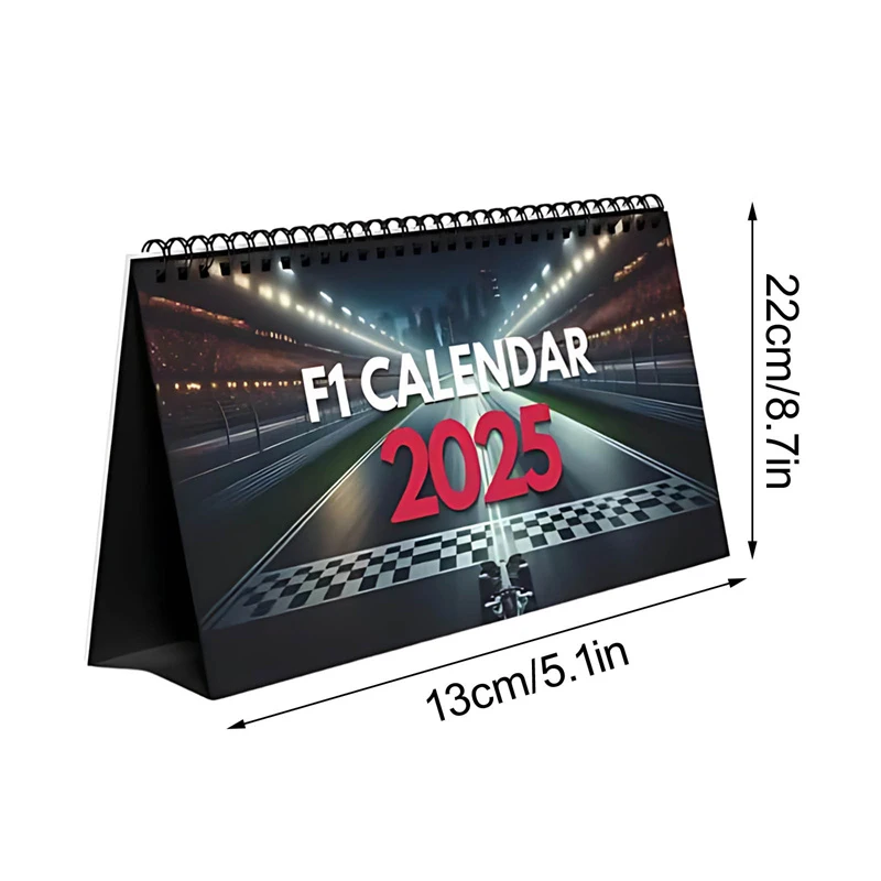 F1 2025 Desktop Calendar Experience The Thrill Of Racing In Style 2025 Motor Calendar For F1 Fans And Motorsport Enthusiasts