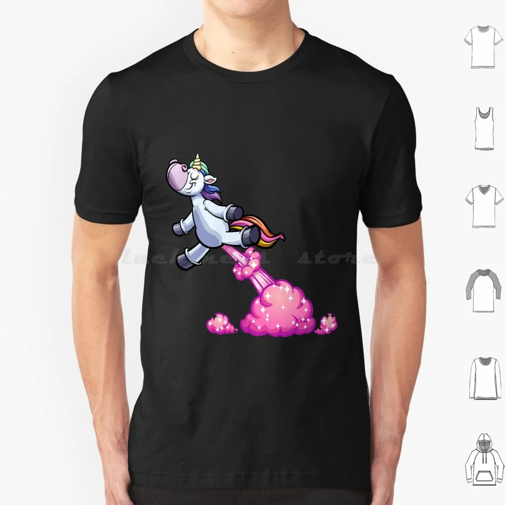 Cute Unicorn Farting Rainbow T Shirt 6xl Cotton Cool Tee Farting Unicorn Magical Farting Unicorn Funny Farting Unicorn Funny