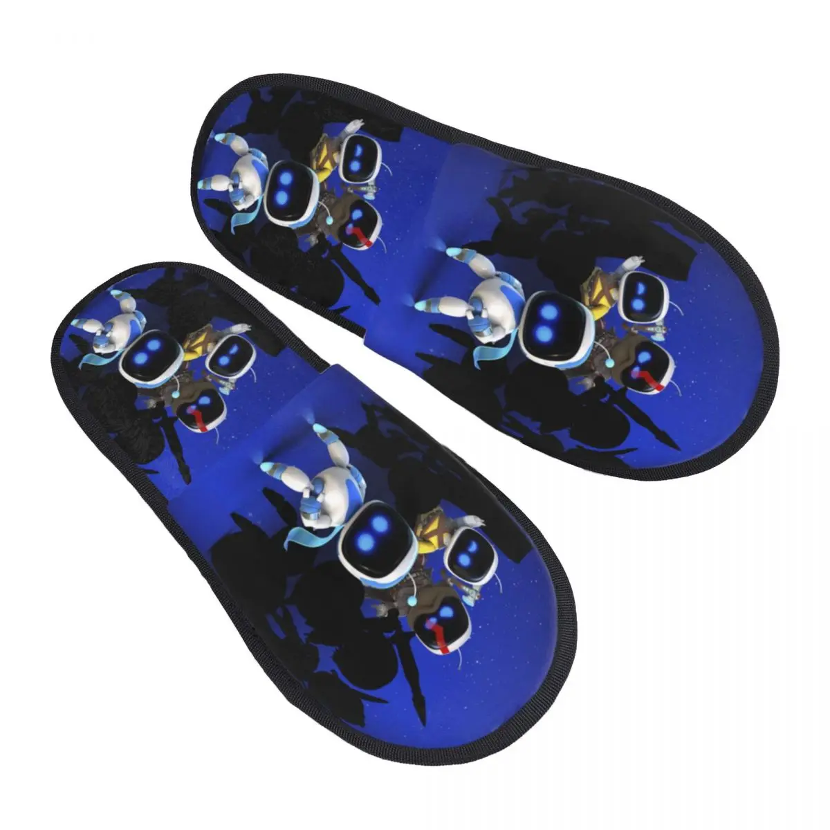 Custom A-Astro Bots Video  Game Soft Memory Foam House Slippers Women Cozy Warm Anti-skid Sole Slipper