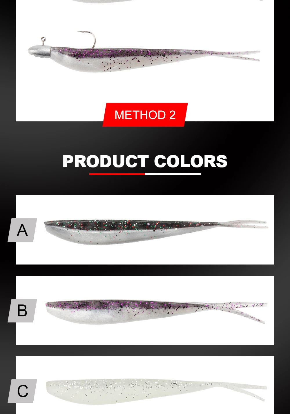 Spinpoler 2" 3" 4" weiche Angelköder Jerk Minnow Shad Drop Shot Soft Bait Swimbait Split Tail für Bass Forelle Pike Walleye Pesca – Detail 5