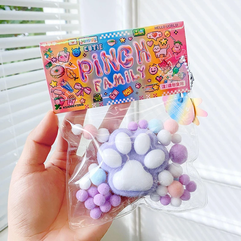 DIY Aksesuarları Squishy Yeni Fidget Oyuncak Mini Kawaii Peluş Kedi Paw Küçük Domuz Tavşan Sevimli Pembe Kedi Ayak Dekompresyon Sahne
