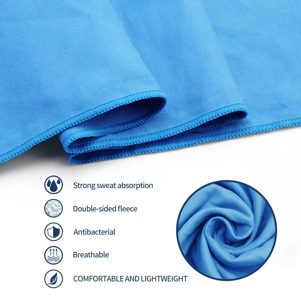 Fast Dry Sport Towel Multifunctional Travel Swimming Yoga Ultra Soft Lightweight Super Absorbent Microfiber Material for Gym