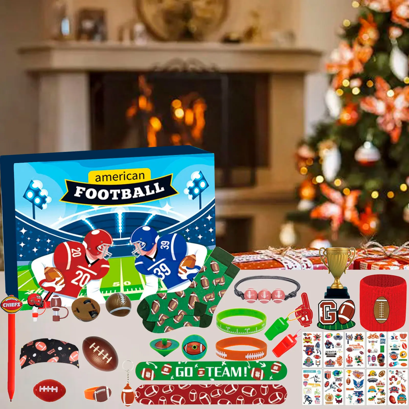Cooking Game Christmas Countdown Advent Calendar Box 24 Days Surprise Toy Unboxing Dolls For Workout Timer Clock with Remote