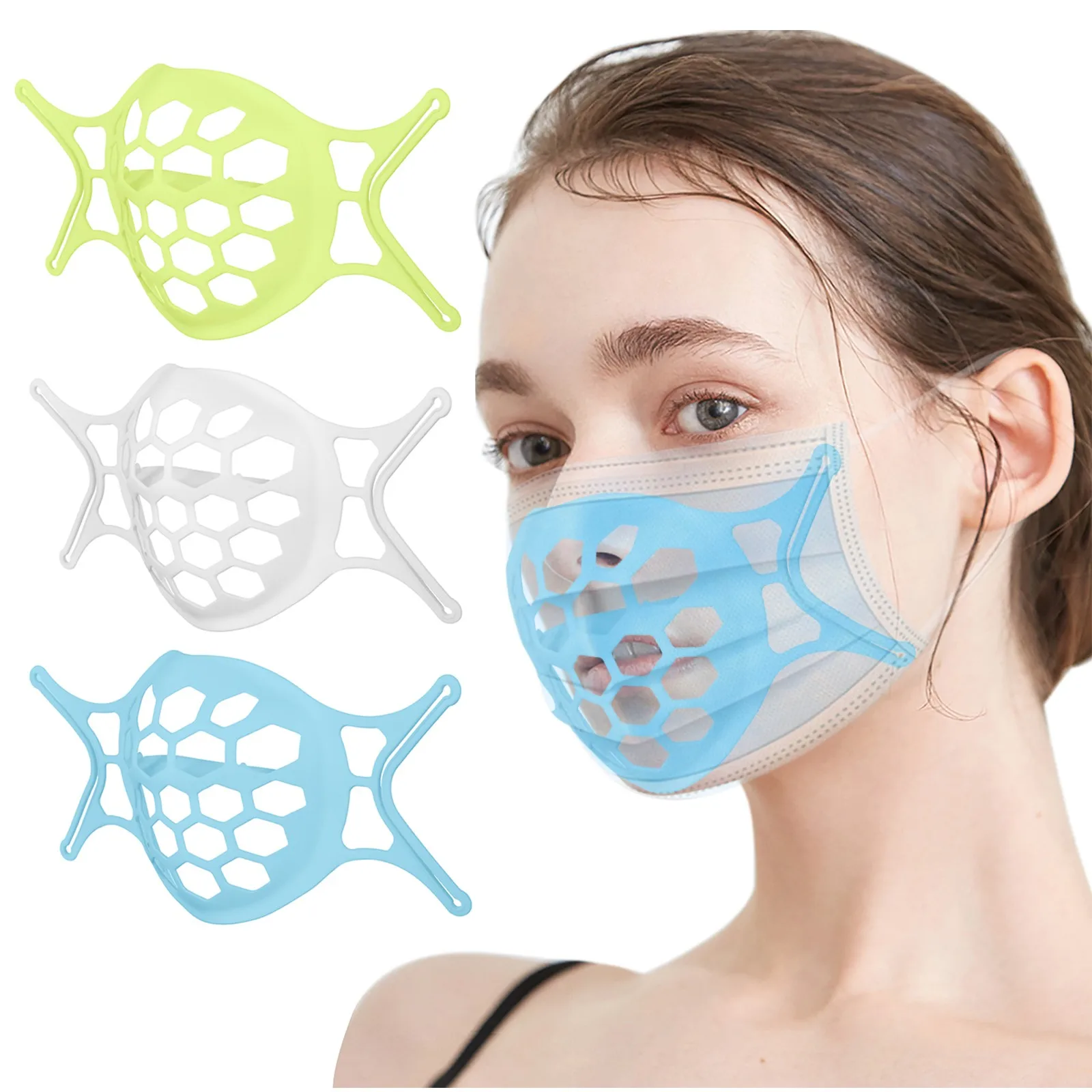 Staffa per maschera 3D-maschera facciale in Silicone Bracket-3D staffa per maschera cornice di supporto interna supporto per maschera in silicone morbido 3D interno 3 pezzi