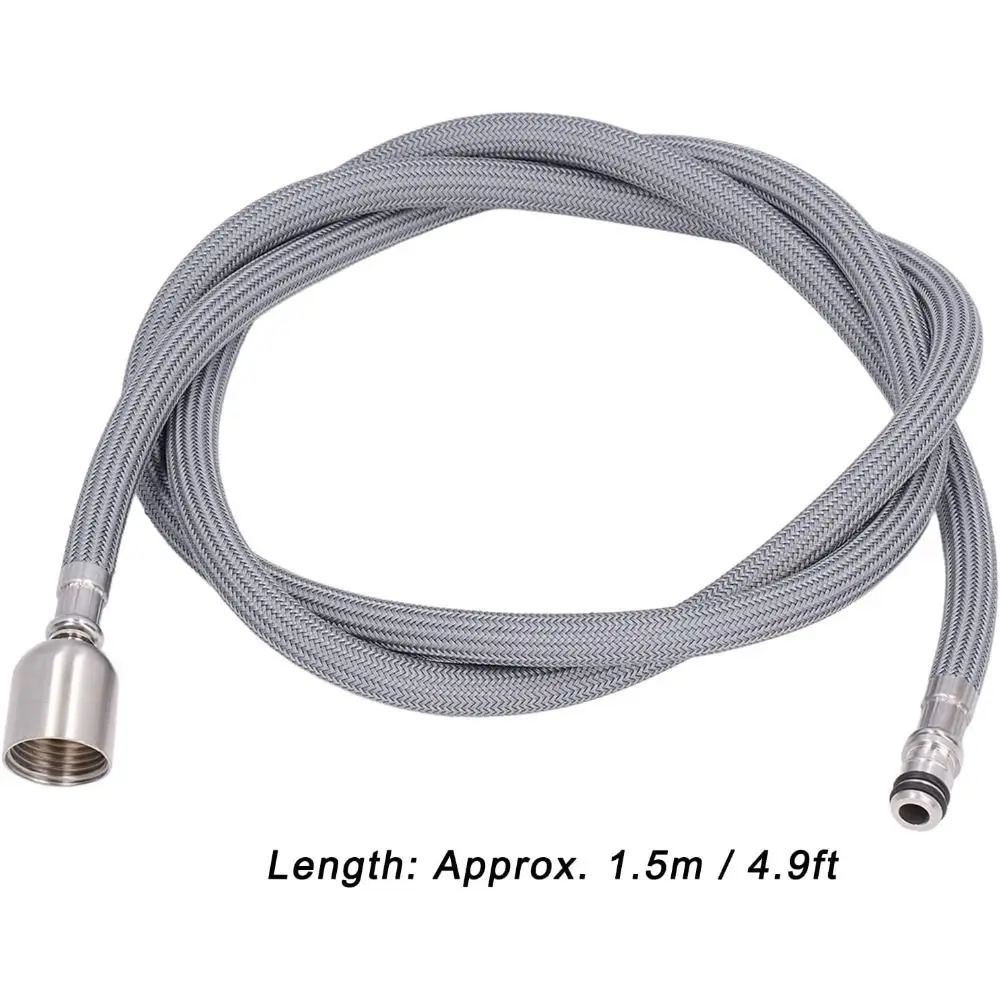 150cm Pull-out Faucet Hose Telescopic Basin Pull-Down Hose Replacement Stainless Steel Universal Sink Sprayer Supply Lines