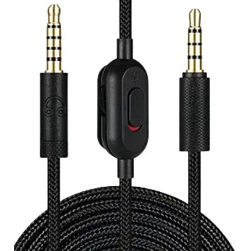 2M Replacement Audio Cable For Logitech GPRO X, G233, G433 Headphones Includes Volume Control And Mute Function