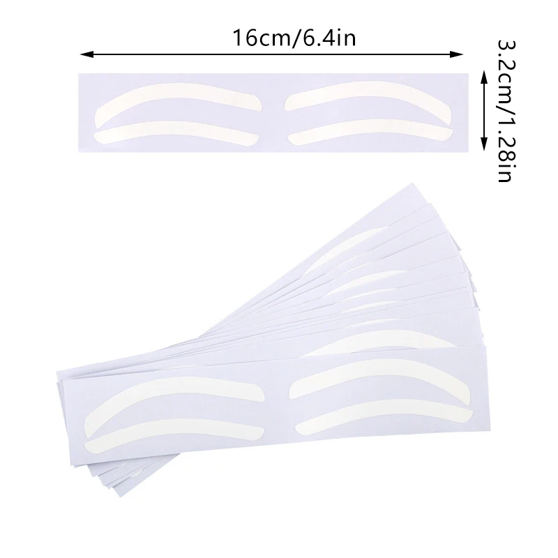 Plantilla desechable con diseño de cejas, tinte para cejas, aerógrafo, pegatina auxiliar para dar forma a las cejas, 10 pares