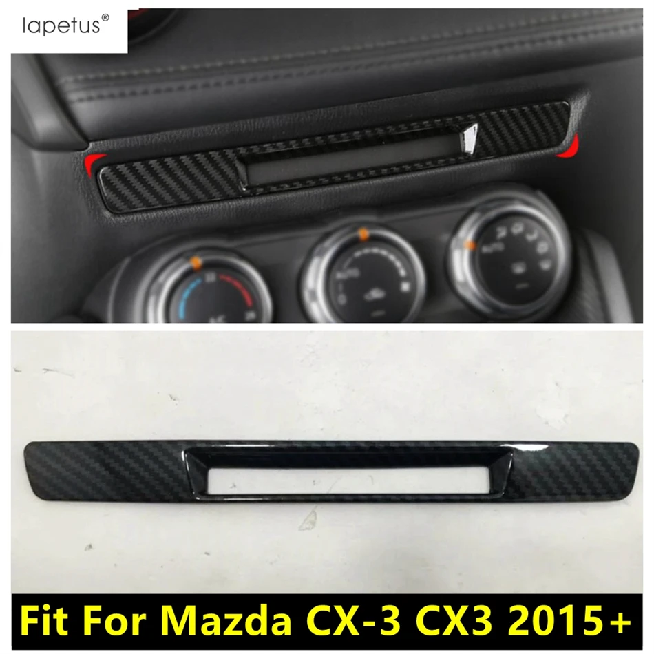 

Center Control Instrument CD Panel Decoration Molding Cover Trim Fit For Mazda CX-3 CX3 2015 - 2021 ABS Carbon Fiber Accessories