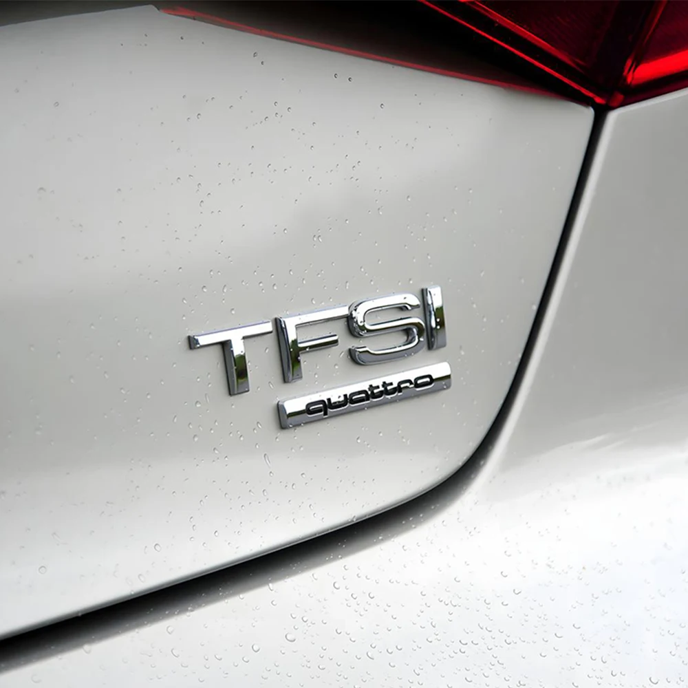 3D ABS Chrome Black Logo Quattro Emblem Car Front Grill Badge Valve Cap for Audi Sline Quattro A1 S5 A3 A4 RS A5 A6 TT A8 8P Q5