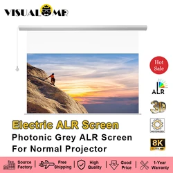 Electric Motorized 120inch Projector Screen Wall Mount In-Ceiling Photonic Grey ALR Screen 4K Projection for Normal Projectors