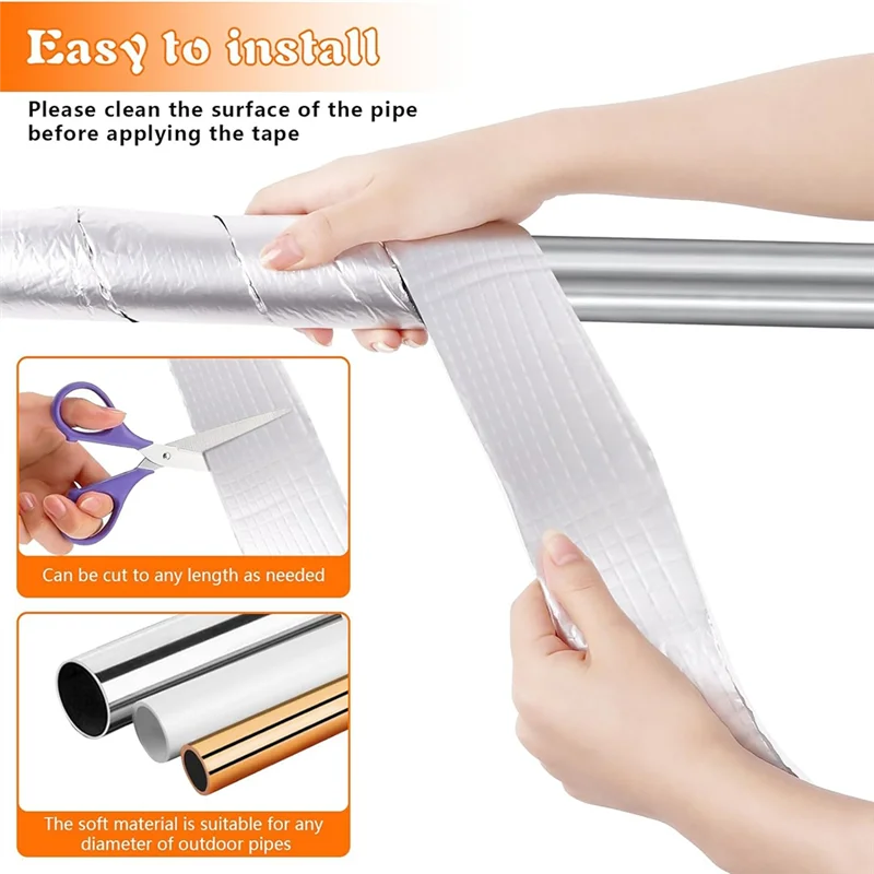 عبوة عزل الأنابيب CYCLI، حماية ضد التجمد في الشتاء، مناسبة لأنابيب المياه الساخنة والباردة، تقلل من فقدان الحرارة