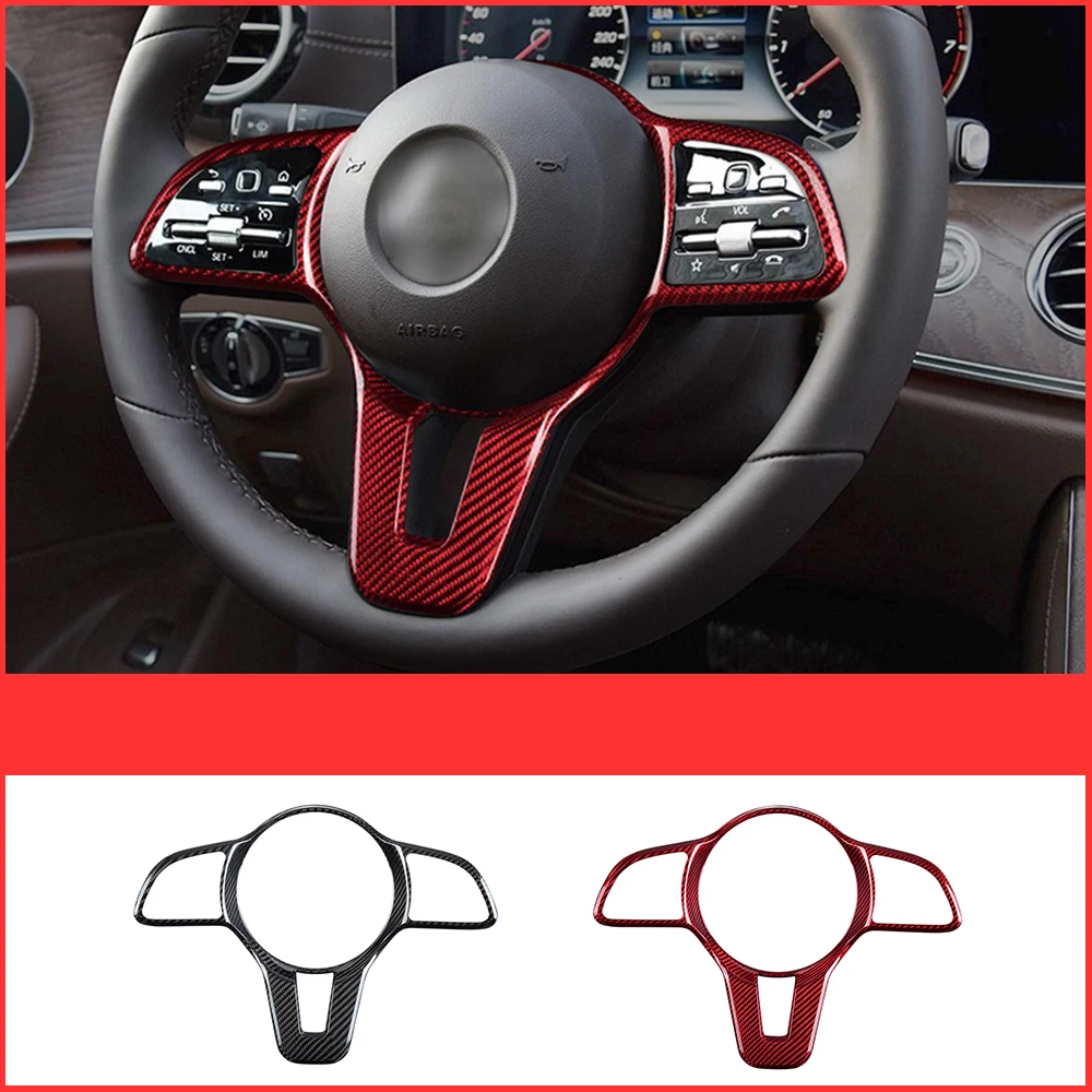 

Real Carbon Fiber Steering Wheel Trim Frame Sticker for Mercedes Benz