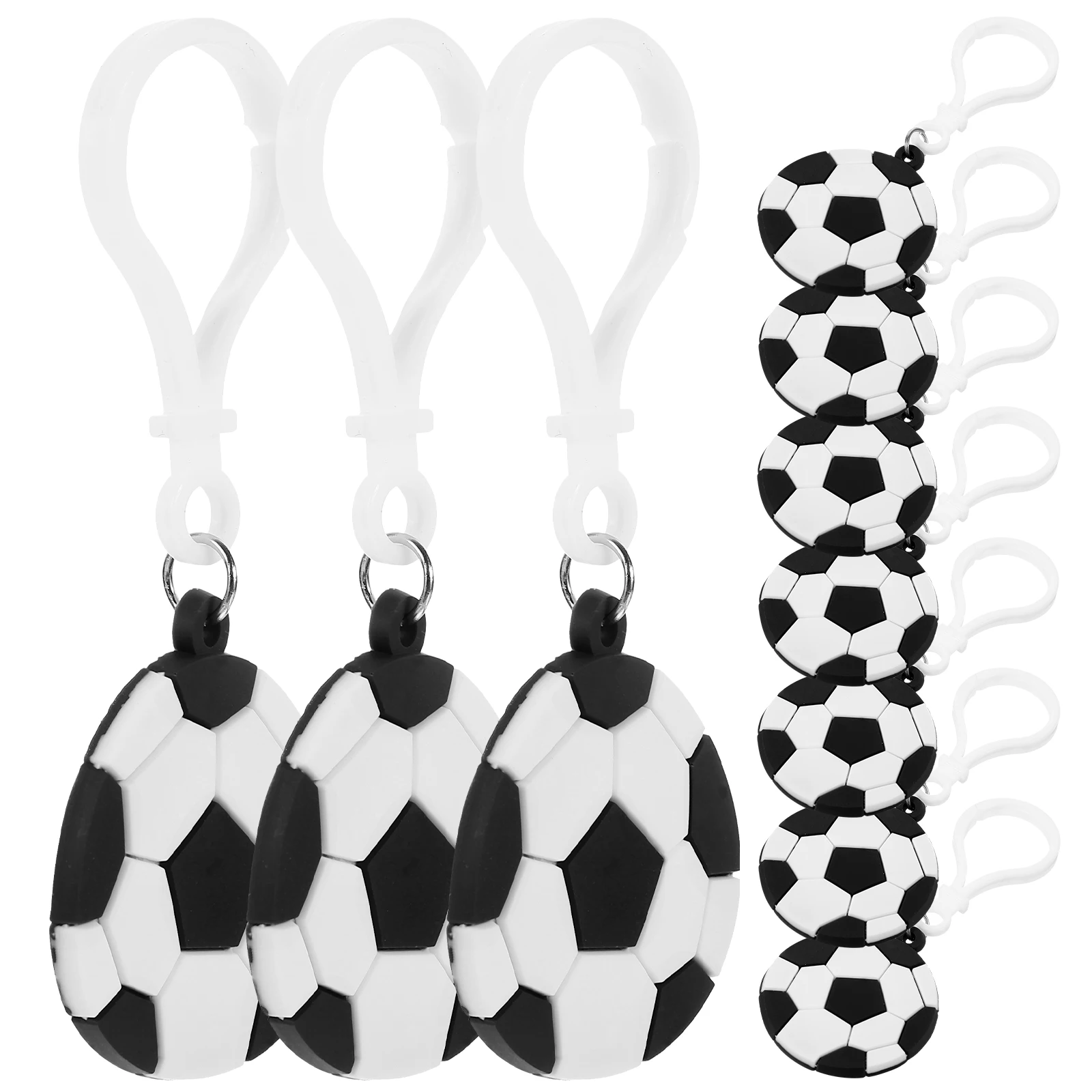 

10 шт. футбольные брелки подвесная сумка подвески легкий декоративный спортивный брелок для рюкзака ключ от машины портативные аксессуары