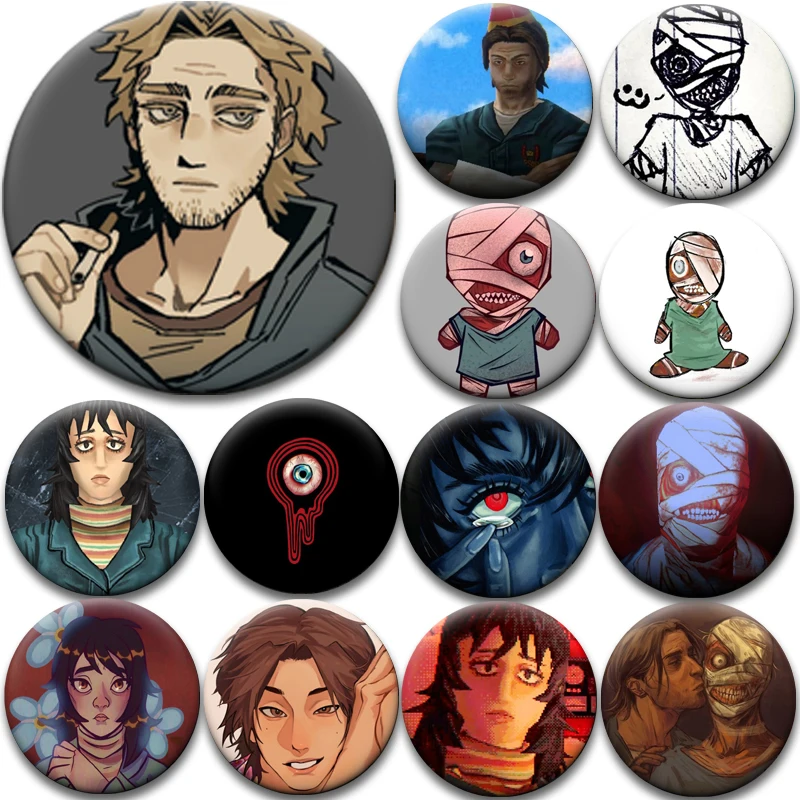 Game Mouthwashing Creative Brooch Anime Figure Anya Daisuke Peripheral Badge Aesthetic Pins Suitable for Bag Clothing Decoration