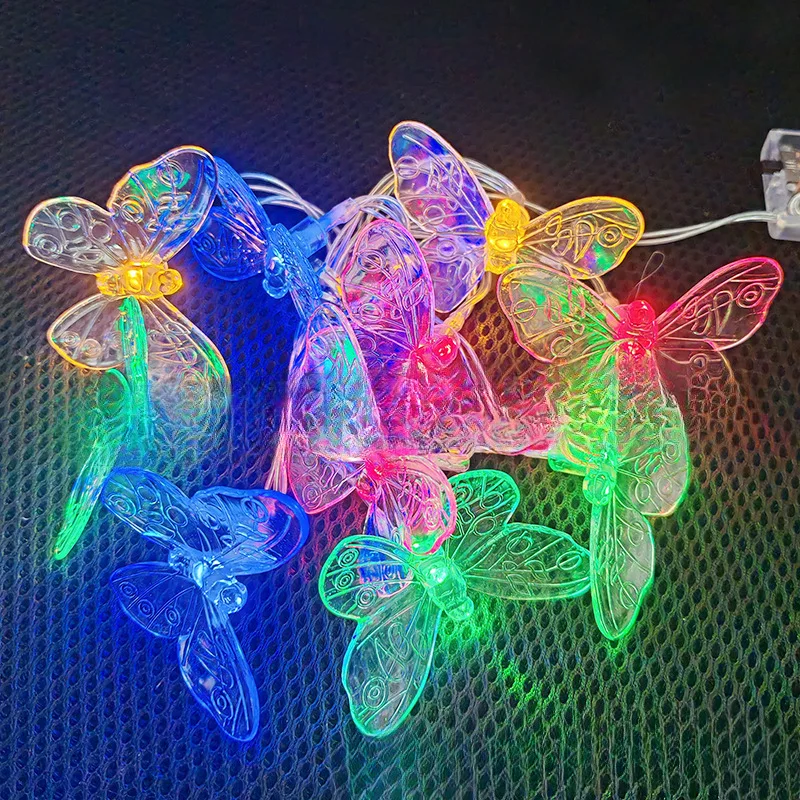 2026 Indoor Schmetterlings-Lichterkette 40 LEDs Feenhafte Nachtlampe Raumgirlande Vorhang Mädchen Geburtstag Hochzeit Party Dekorationsbeleuchtung – Detail 8