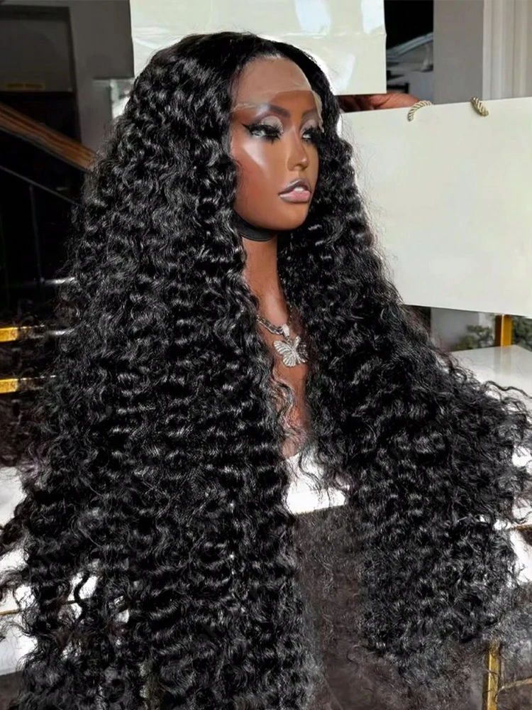 

200% Кудрявые вьющиеся парики 13x4 Парики из натуральных волос на кружеве 30 40 42 дюйма Глубокая волна Remy 13x6 HD Мокрой и волнистый парик на фронтальной части шнурка