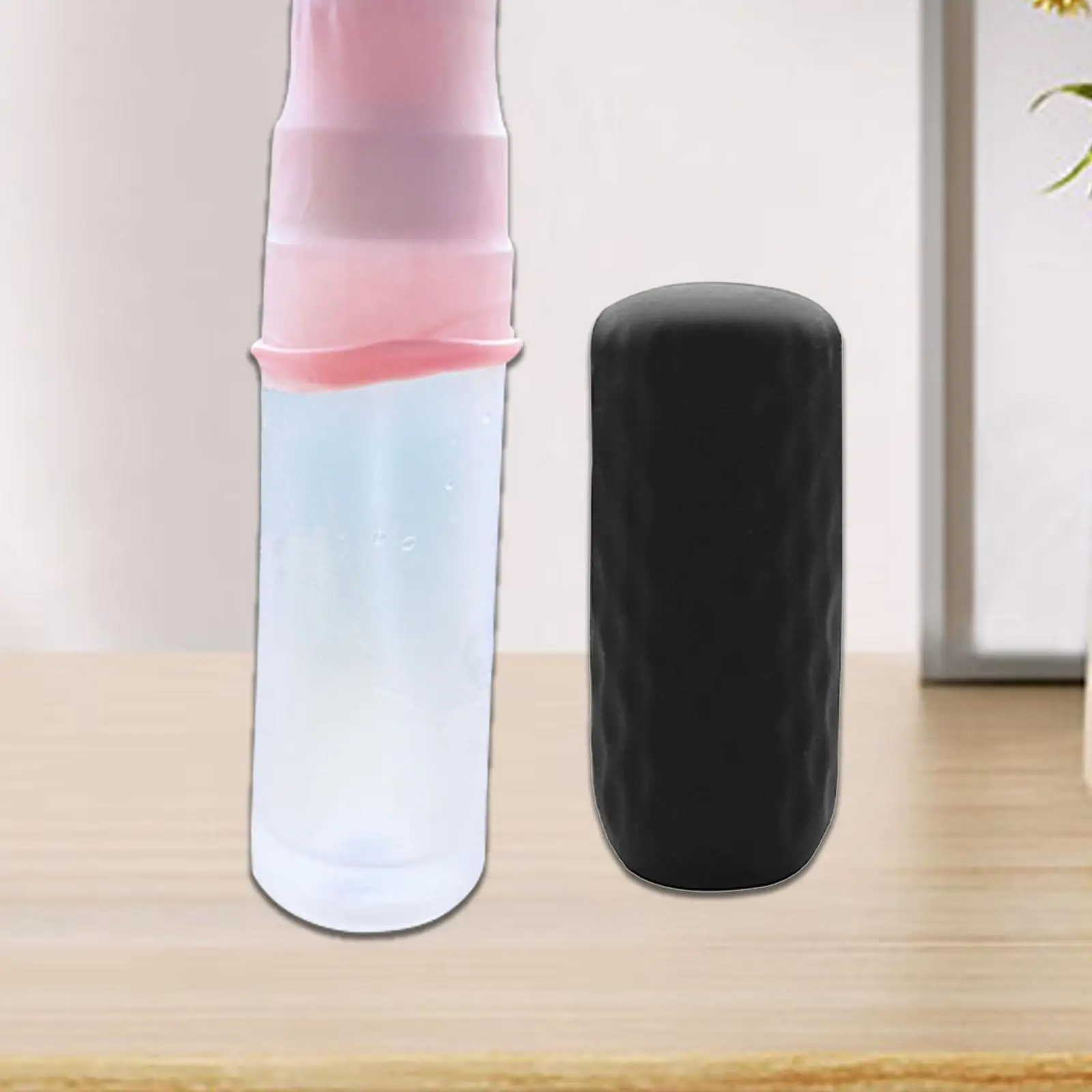 2x غطاء زجاجة سيليكون أكمام أدوات الزينة للسفر أدوات الزينة حقيبة غطاء حقيبة الغبار سيليكون مانعة للتسرب