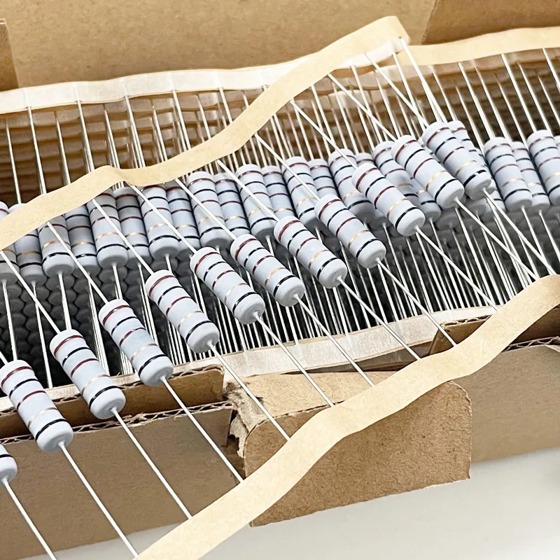 10 peças 3w resistor de fusível enrolado 5% tolerância 0.1r/0.5/1r2r/3.3r/4.7r/5.1/6.8r/12/10r/47r/100r/51r/200/220/330/470r/510r/680r