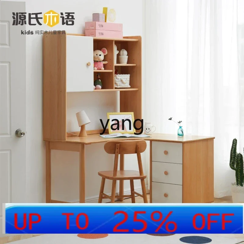Lcx solid wood study table household writing table combination simple small apartment desk