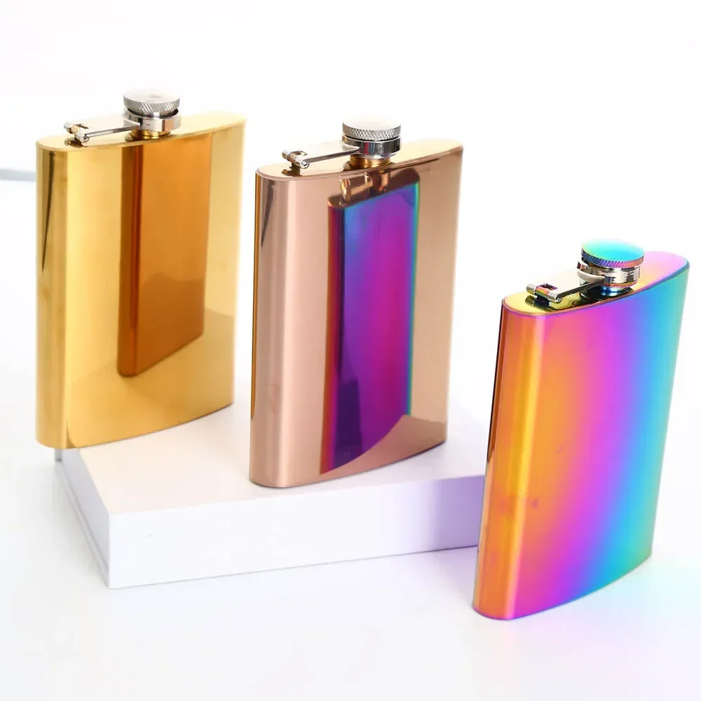 8oz Portable Hip Flask Stainless Steel Hip Liquor Whiskey Bottle Flask With Cap Funnel Travel Tour Drinkware Wine Pot Flagon New