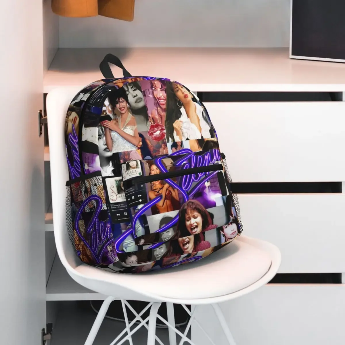 

Selena Quintanilla Sakura Student Backpack School Bag Hiking Travel Daypack for Men Women Fashion Bookbag Shoulder Bags