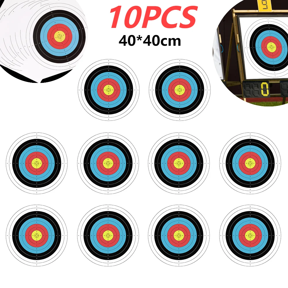 10pcs Professional Archery Targets Paper Replacmeent Shoot Practice Training Dartboard Papers Outdoor Hunting Accessories