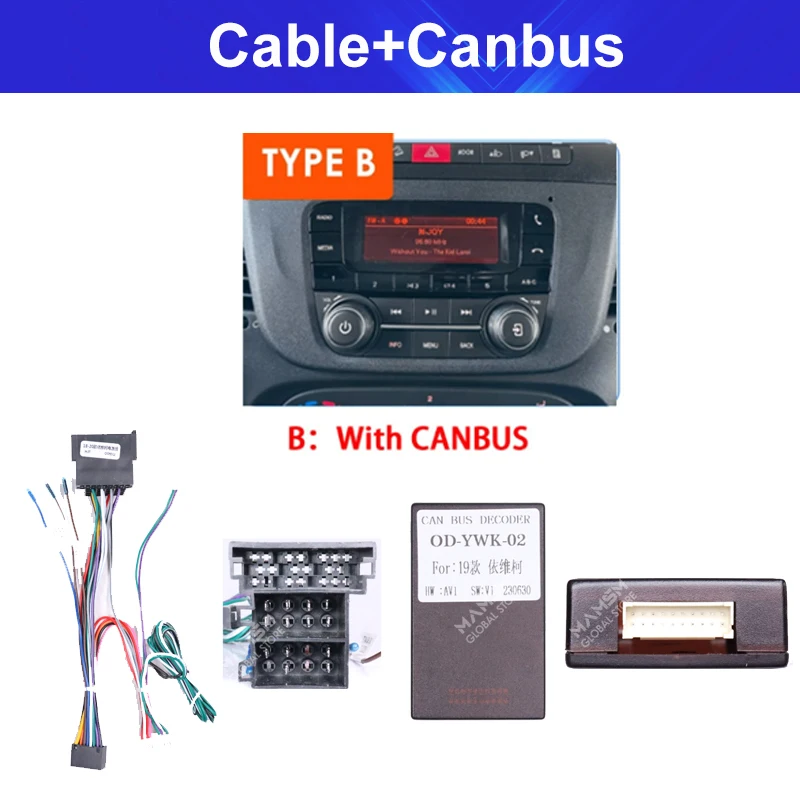 Car Radio Harness Adapter 16 Pin CAN Bus Adapter For Iveco Daily 2014-2022 Connector Car Android Cable And Canbus