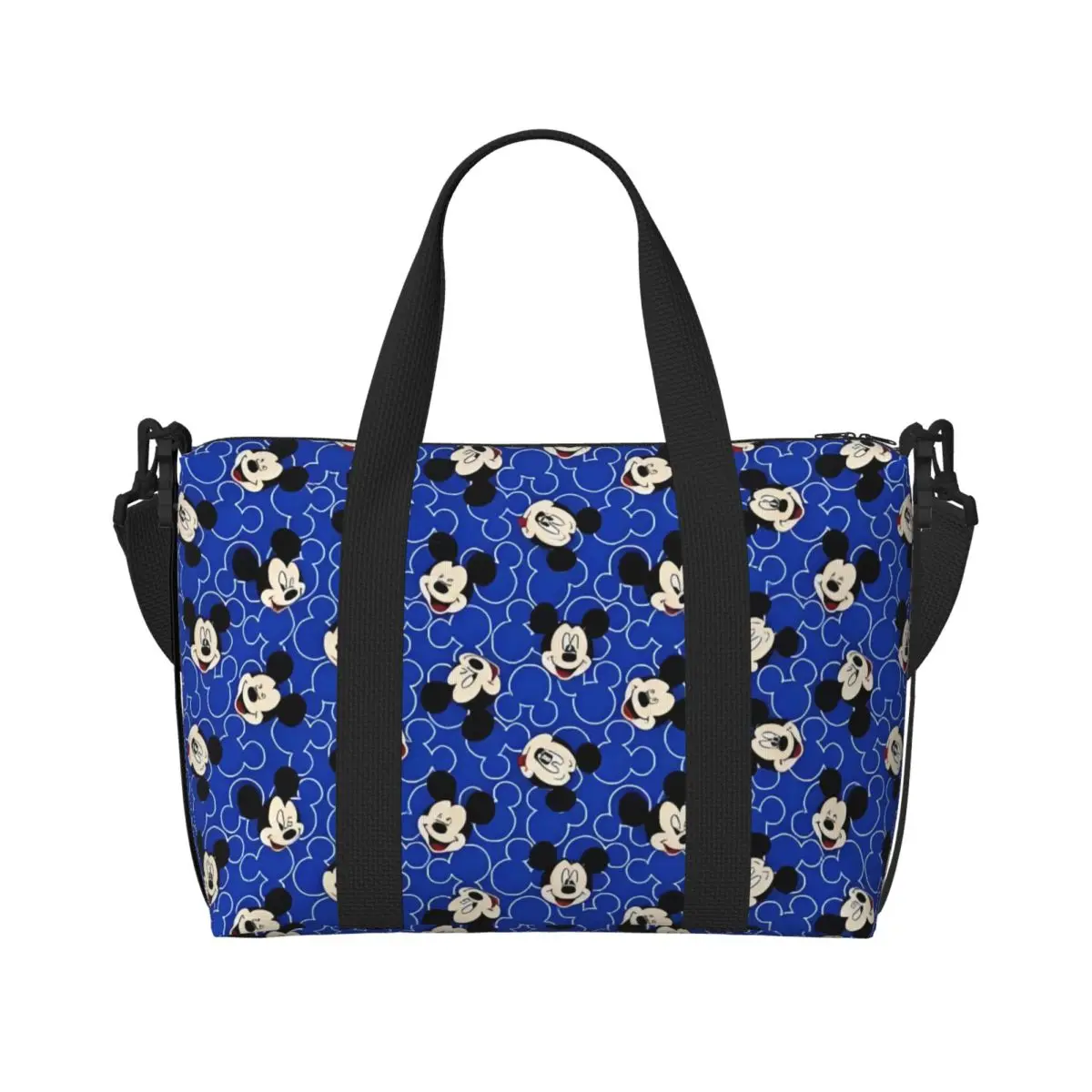 

Custom Cartoon Minnie Mouse Tote Bag Women Large Capacity Anime Mickey Kawaii Beach Gym Shoulder Travel Bag