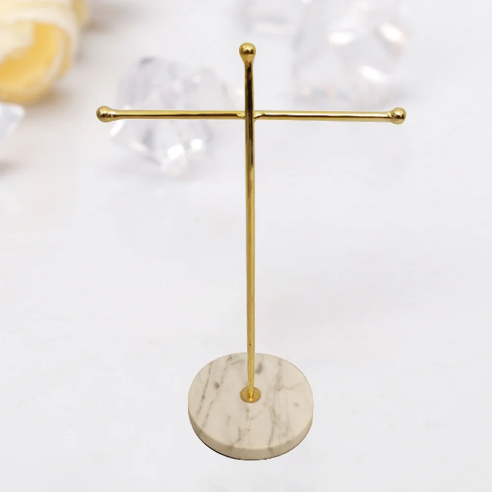 

Металлический держатель для ювелирных изделий, мраморная основа, крестообразный органайзер для сережек, подставка для сережек, браслетов, колец